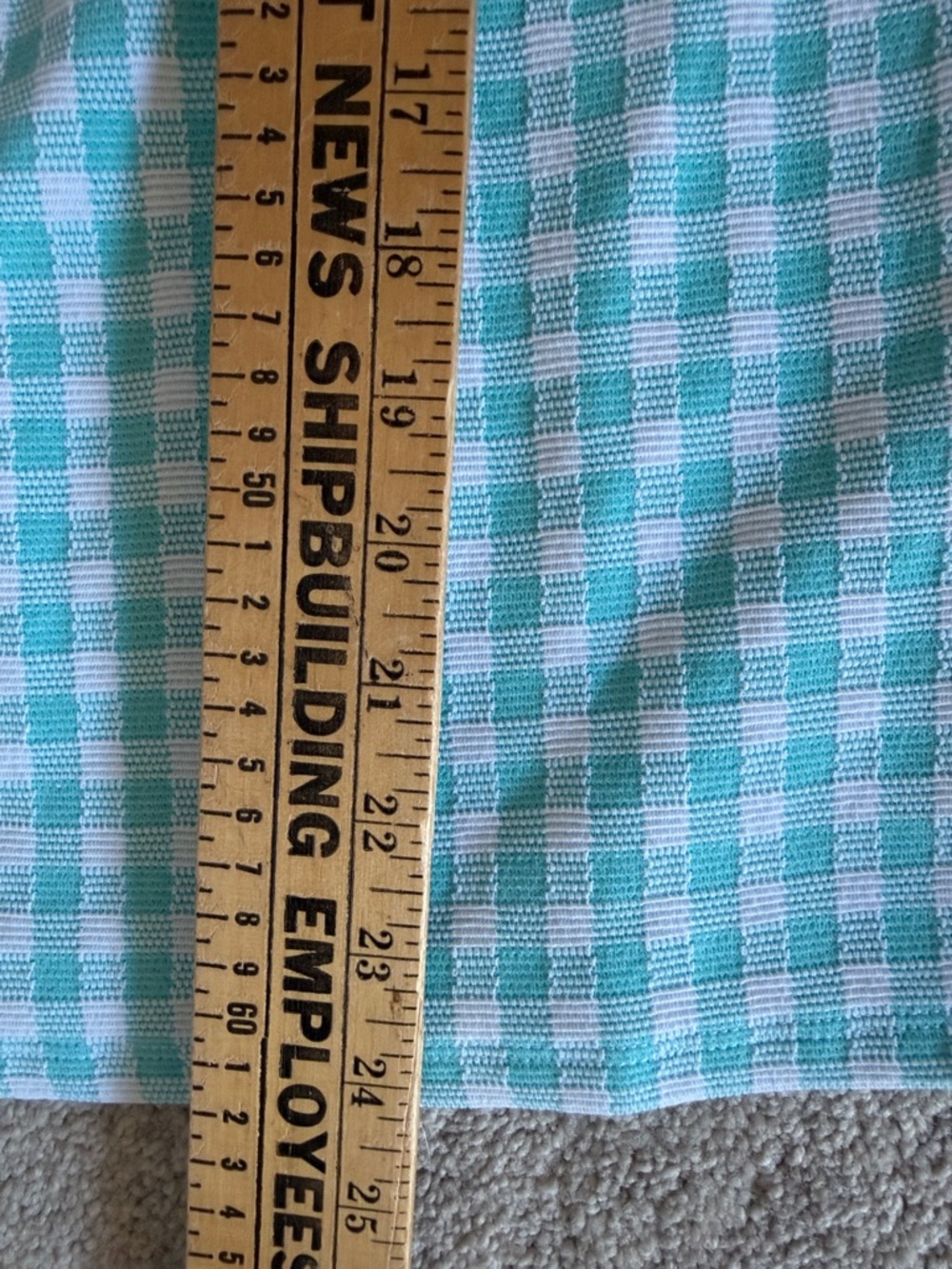 Ann Taylor Ann Taylor Gingham Boatneck Tank Top In Aqua Pop size Medium - Picture 7 of 7